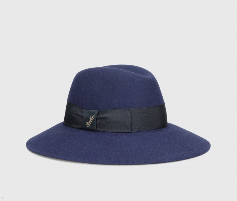 Borsalino フェルトハット 公式 - Claudette Brushed ネイビー 黒